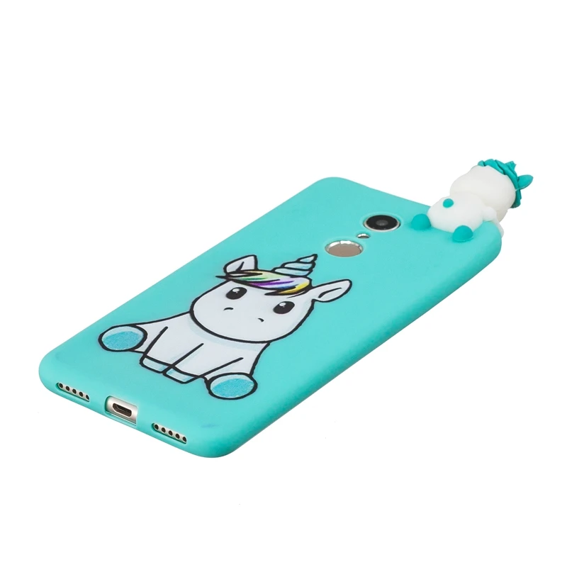 etui Xiaomi Redmi 5 Plus Case Cover on Redmi 5 3D Cute Panda Unicorn Silicone Case for Funda Xiaomi Redmi 5 Plus Xiomi Case Girl