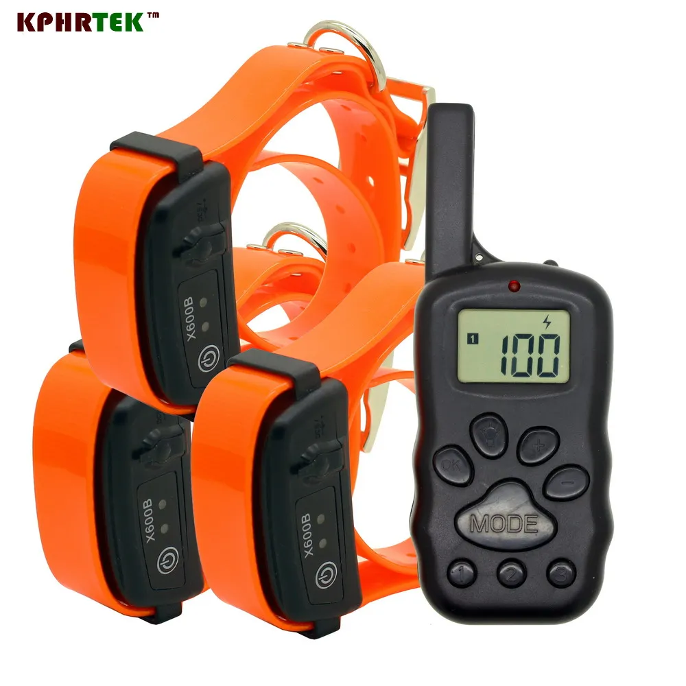 

Rechargeable and Real Waterproof Electronic Dog Training Collar X600B Support 3 Dog
