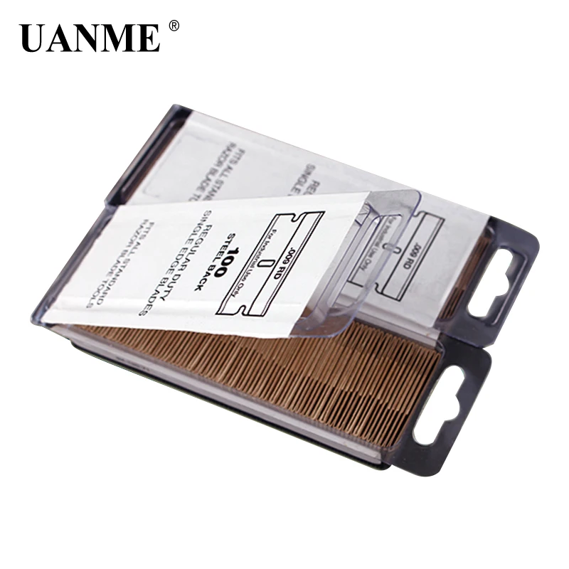 UANME 100 Blades/Box Imported Metal Razor Blades 1PC 39mm*19mm Cleaning Scraper Tools Vinyl Film Window Tint Glue Remove Tool UANME 100 Blades/Box Imported Metal Razor Blades 1PC 39mm*19mm Cleaning Scraper Tools Vinyl Film Window Tint Glue Remove Tool