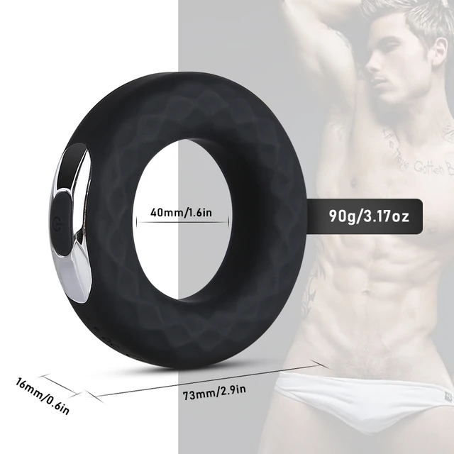 Silicone Vibrating Ring Penis Vibrator Massager Delay Ejaculation Mini Bullet Vibrator Erection Cock Lock Ring Sex Toys for Men 4