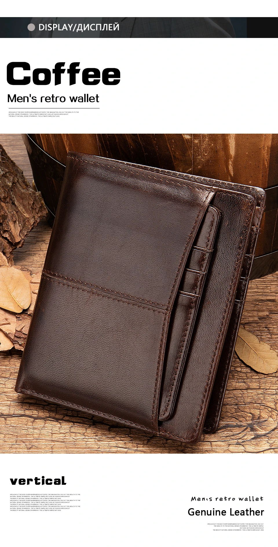Small Women's Wallet Male Wallets for Credit Card Leather Genuine Purse for Men Card Holder Short Clutch Money Bags 8