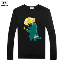 

DMDM PIG 2019 Autumn Boys T-Shirt Dinosaur Long Sleeve T Shirts For Girls Tops Kids Clothes Teen Children TShirts 2-8 Years
