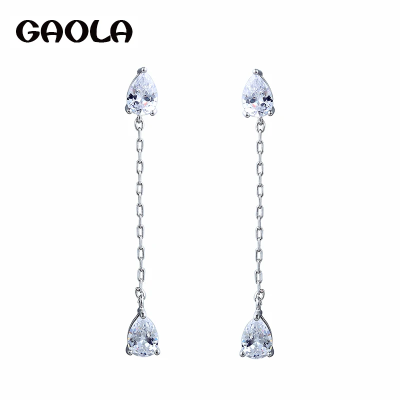 GAOLA Waterdrop Cubic Zircon Bridal Jewelry Wedding Gift Women Dangle Earrings Jewelry Gift GLE6581Y