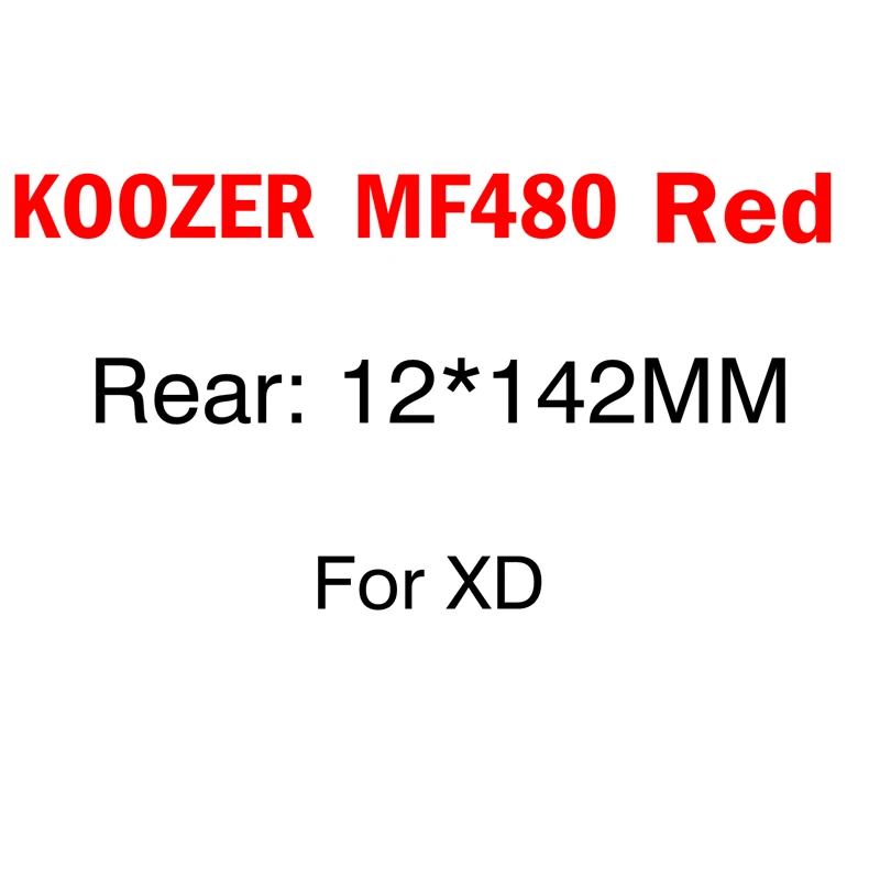 KOOZER MF480 передняя, Задняя Ступица набор 2/4 подшипники 24T трещотка 32 отверстия быстросъемные через ось горный велосипед ступицы для XD - Цвет: Red 12x142mm XD