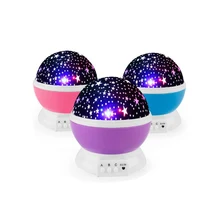 Novelty LED Rotating Star Projector Lighting Moon Starry Sky Children Baby Night Sleep Light Battery Emergency Projection Lamp baby plush toy projector night lamp music sleeping starry light star projection and melodies butterfly elephant turtle hippo bee