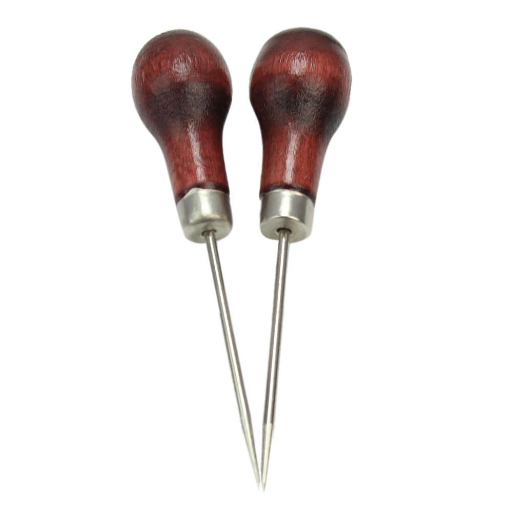 FD657 Leather Craft Cloth Awl Tool Pin Sewing Punch Hole Maker Stitch Over 1pc