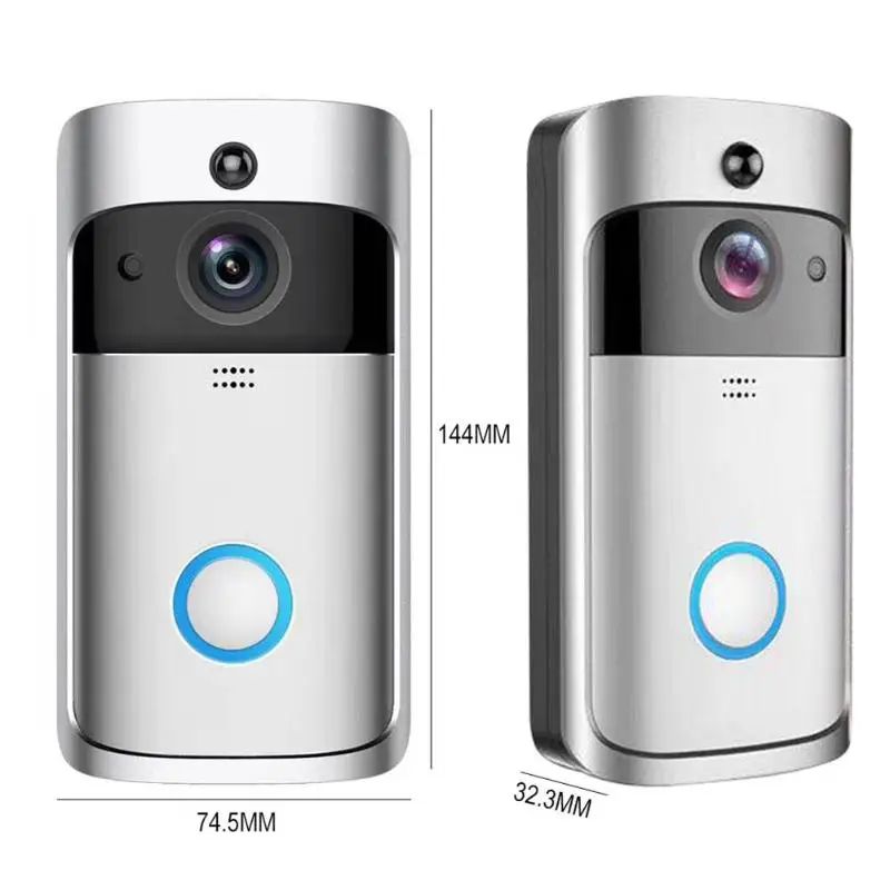 Wi Fi Smart беспроводной безопасности Дверные звонки HD 720 P визуальный запись системы селекторной связи видео телефон двери удаленного