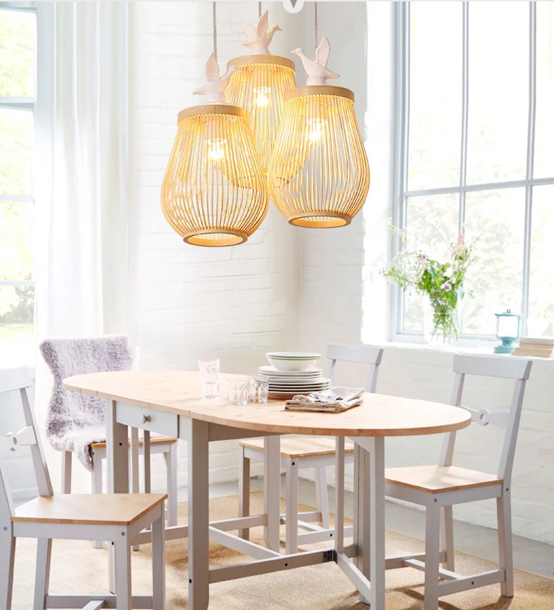 Japanese Style Novelty Wooden Bird LED Pendant Lamp Hade Decoration Dining Room Restaurant Bedroom Study Lighting Fixtures (4)