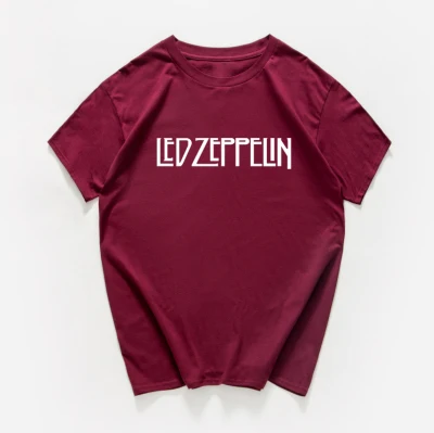 Led zeppelin, жесткая рок футболка для женщин, хлопок размера плюс, повседневная Летняя женская футболка, винтажная уличная футболка, femme, harajuku - Цвет: W434MT  wine red