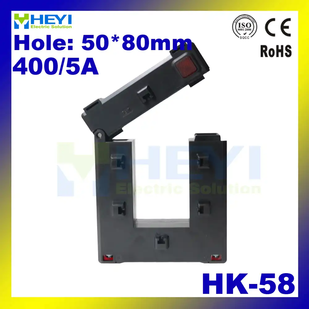 Зажим на сплит сердечнике трансформатор тока HK 58 400/5a класс 0 5 с отверстием 50х80