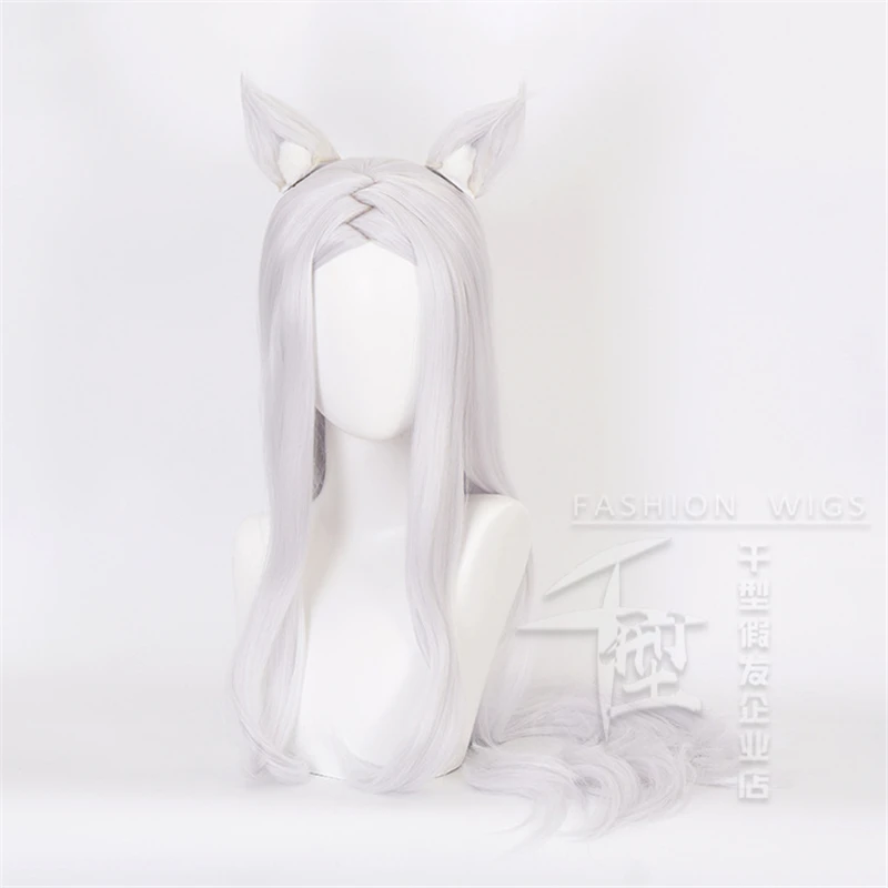 Аниме Sewayaki Kitsune no Senko san белая лиса косплей костюм парик Синтетические длинные