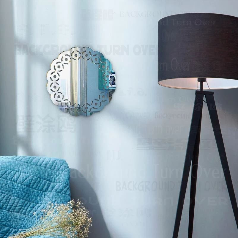 Настенный зеркальный стол зеркала для ванной комнаты в рамке большая бритвенная пластиковая акриловая подвесная рама винтажная смонтированная Косметическая круглая кружевная M027