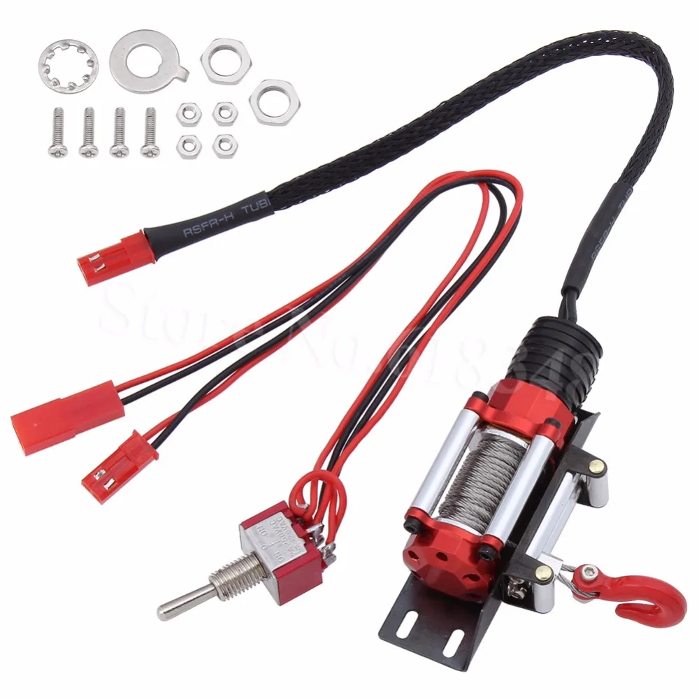 

Metal 1:10 RC Crawler Automatic Simulated Winch for Axial SCX10 RC4WD D90 Climbing Car Accessories