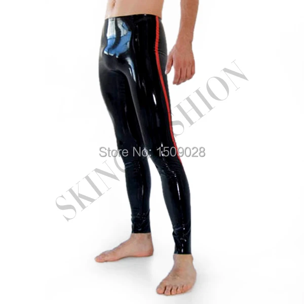 

Free shipping !! Latex pants fashions rubber leggings for men