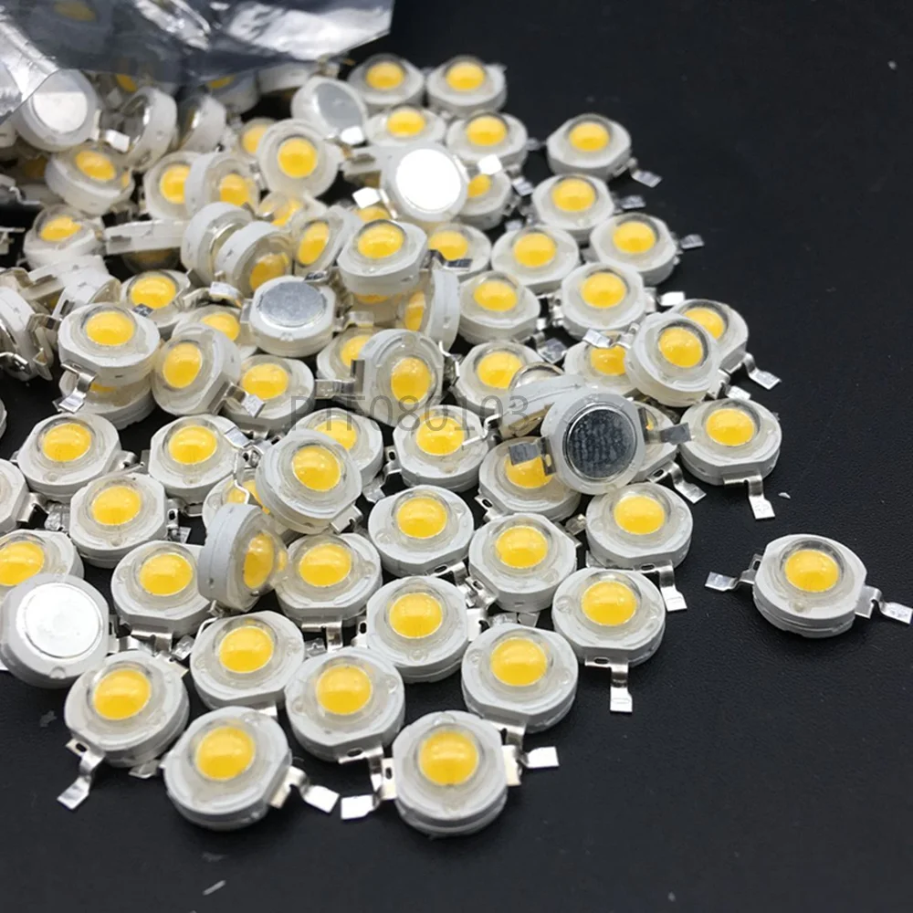 

50pcs LED 3 W Diode HIgh Power Beads 3Watt Warm White Light Emitting Diode Brightness White Diodos LED Alta Luminosidad 3w