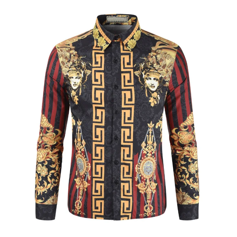 

2019 New Summer Mens Long Sleeve Beach 3D Shirts Cotton Casual Floral Shirts Regular Plus Size 3XL Mens clothing Fashion 211