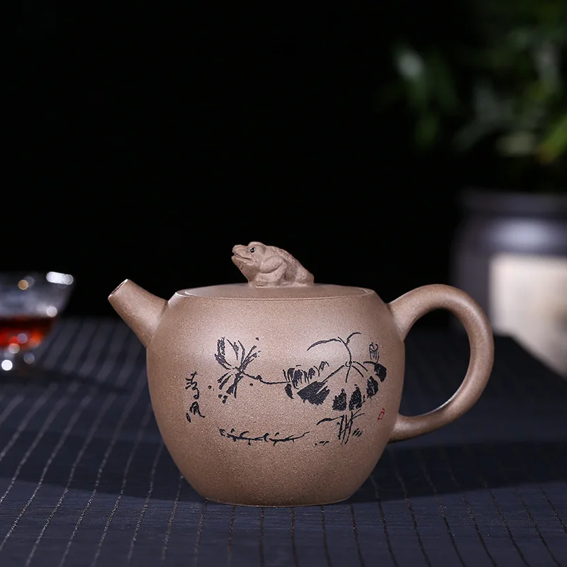 

Teapot Quality Goods Manual Raw Ore Grey Lime Section Mud Toad Pot Kungfu Online Teapot Tea Set Full-court Can Mixed Batch