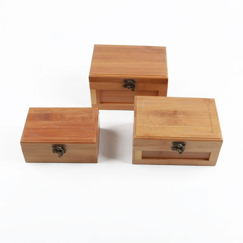 Винтажный ящик для хранения ювелирных изделий Органайзер из бамбука ящик коробки для хранения шкатулка для ювелирных изделий бытовые контейнеры Подарочная декоративная коробочка