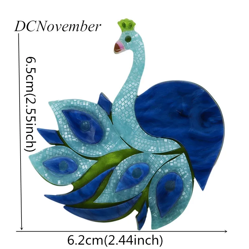 Винтажные павлиньи Броши с птицами, волоконная брошь на булавке, ювелирные изделия для женщин, аксессуары для платья, для приматывания дам, DCNovember
