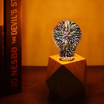 

3D Led Bulb Ball/Heart/Star E27 Fireworks Light Retro Fireworks Bulb Edison Night Light Colorful LED Lamp Christmas Home Decor