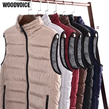 Осенне-зимний жилет без рукавов, мужская верхняя одежда, повседневное тонкое пальто, мужской однотонный жилет, жилет для влюбленных пар, водонепроницаемый жилет, большой размер