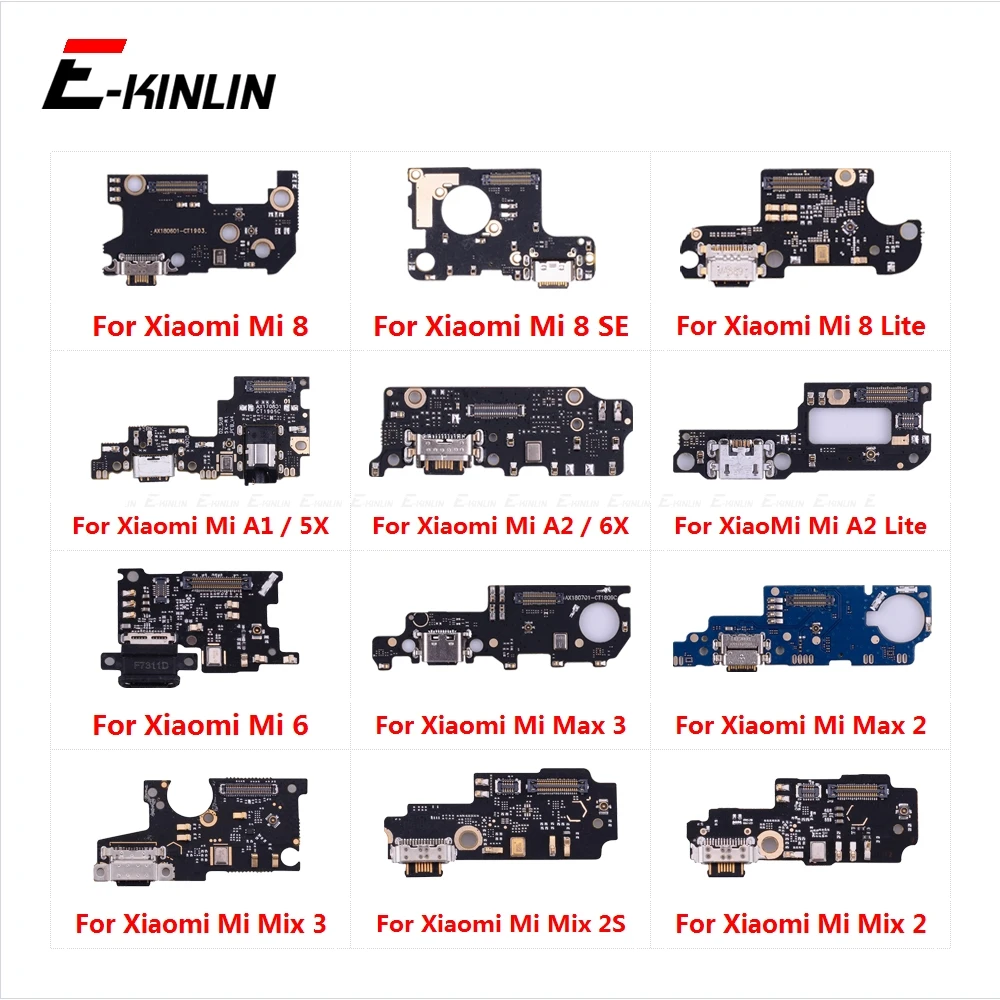 Usb зарядное устройство док-станция порт плата с микрофоном микрофон гибкий кабель для Xiaomi Mi 8 SE 6 Mix 2S Max 3 2 A1 A2 Lite 6X 5X