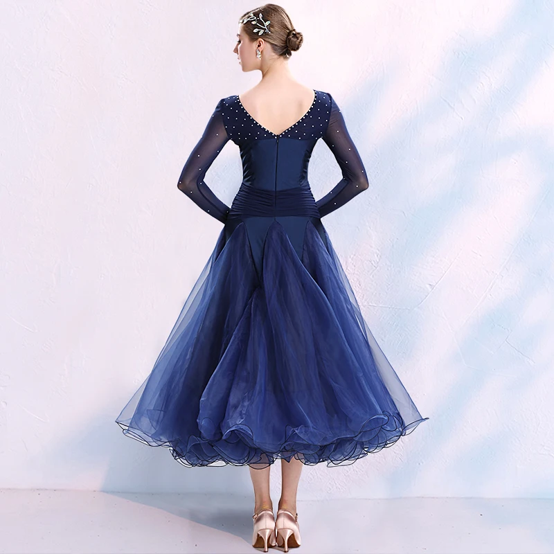 New ballroom waltz modern dance dress ballroom dance competition dresses standard dancing clothes tango dress MQ295