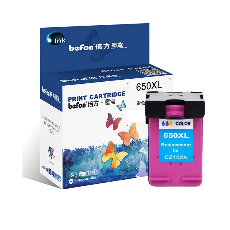 befon Black Color 650XL Ink Cartridge Replacement for HP 650 HP650 XL for hp Deskjet 1015 1515 2515 2545 2645 3515 4645 Printer laser printer ink Ink Cartridges