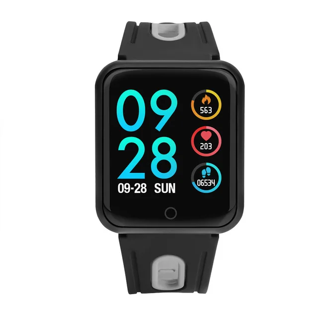 Смарт-часы P68 для мужчин и женщин, кровяное давление, кислород, монитор сердечного ритма, спортивный трекер, умные часы IP68, подключение IOS, Android - Цвет: Gray