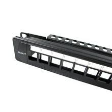BELNET UTP 24 порта RJ45 пустая патч-панель 1U 19 ''дюймовый цельнометаллический держатель в стойку cat5e cat6 cat7 сетевой Ethernet кабель keystone jack