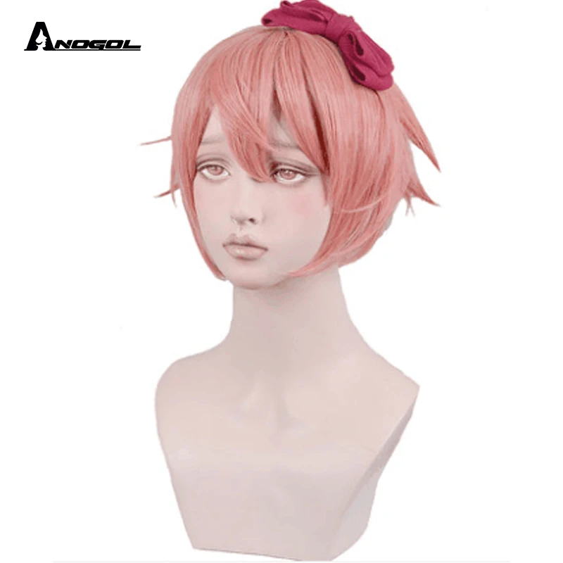 ANOGOL розовый Sayori DokiDoki Лолита высокотемпературные волокна синтетические парики