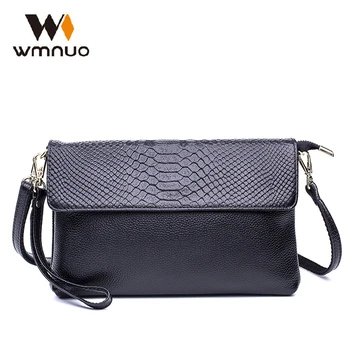 

Wmnuo Women Handbag 2018 New Fashion Crocodile Grain Crossbody bags Soft Cow Leather Lady Shoulder Bags Messenger Evening Bags