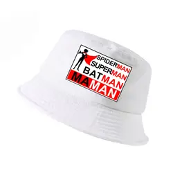Подарок на день матери супер maman Кепка летняя шляпа рыбака 100% хлопок Панама harajuku поп мать крышка открытый Панама bone