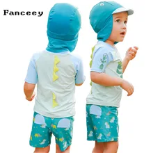 Купальный костюм для мальчиков и маленьких детей, Раздельный купальный костюм, детский купальный костюм, детские плавки, рубашка с шапочками для плавания