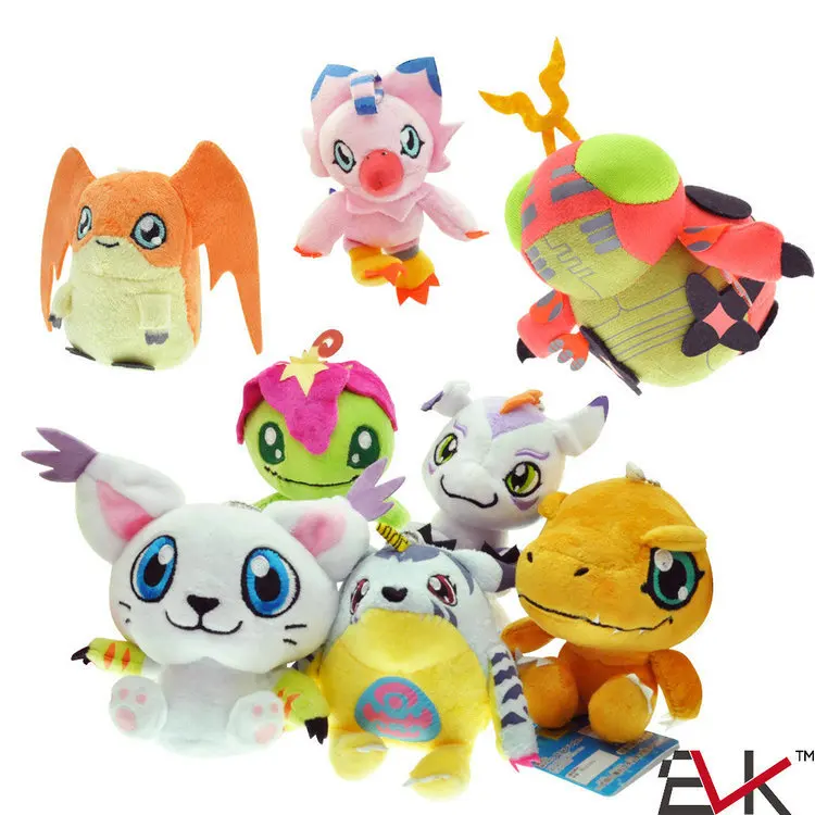 

Digimon Plush Toys 12 cm Agumon Gabumon Gomamon Biyomon Palmon Patamon Digital Monster Stuffed Dolls for Kids Gift