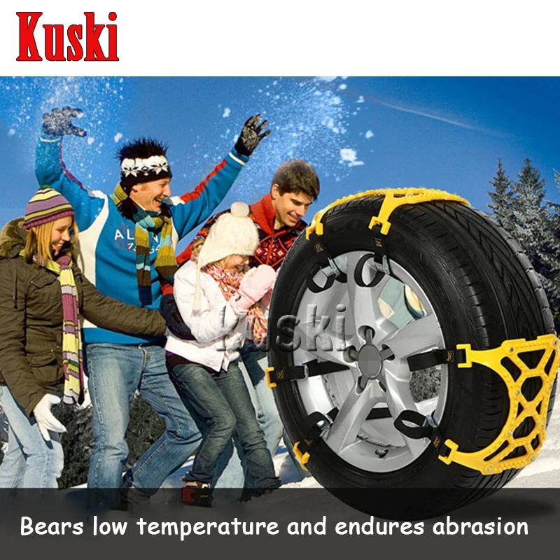 6X Car Snow Tire Anti skid Chains For Honda Civic 2006 2011 Accord Fit
