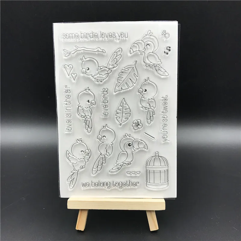 

Bird Transparent Clear Silicone Stamp/Seal for DIY scrapbooking/photo album Decorative clear stamp sheets A568