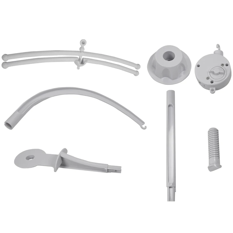 

Baby thermometer White Baby Crib Mobile Bed Bell Toy Holder Arm Bracket + Wind-up Music Box