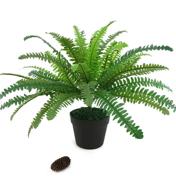 

Wedding Decoration Green Simulation Plant Leaves Big Persian Grass Fern Leaves Bundle Fake Plants Home Garden Wall Fittings