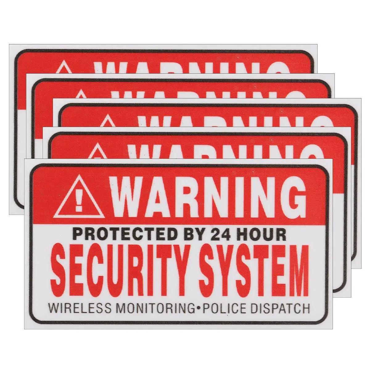 5 шт./компл. Предупреждение защищены охрана 24 часа в сутки, Системы наклейки безопасности сигнализация знаки наклейка Предупреждение Mark Бизнес 9*5 см стайлинга автомобилей
