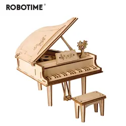 Robotime DIY 3D лазерной резка деревянный Grand Paino головоломки подарок для игры для детей модель здания наборы популярные игрушки TG402