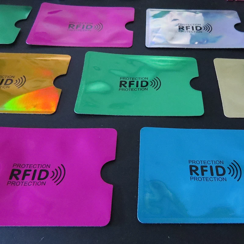 5 шт./компл. анти rfid кошелек блокирующий считыватель замок держатель для