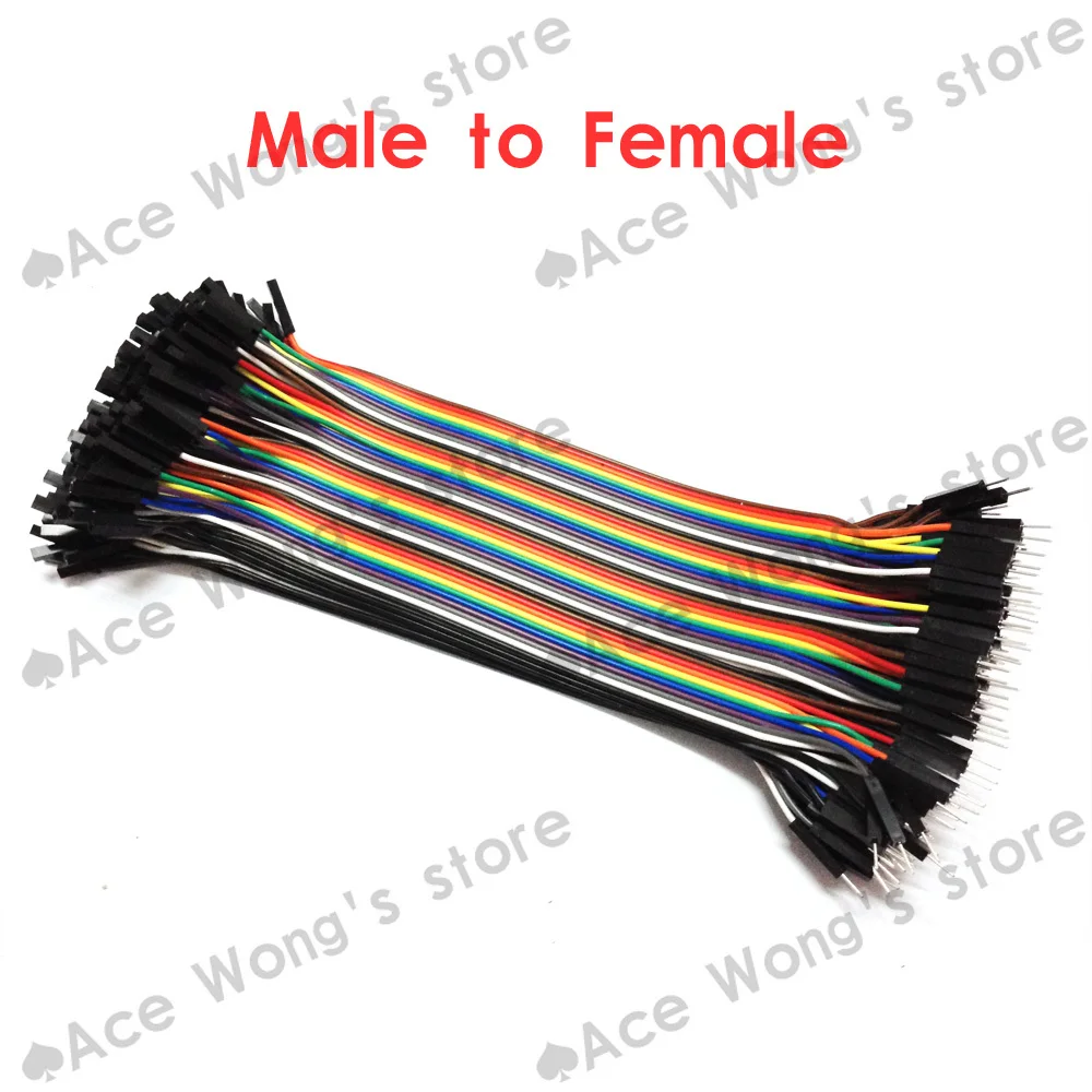 50 sets/Lot 40pcs Together Dupont Cable 20cm 2.54mm 1pin 1p 1p Female