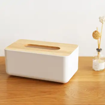 

Wooden Tissue Box Home Kitchen Paper Holdler Solid Wood Napkin Holder Case Simple Stylish Paper Container Storage Organizer