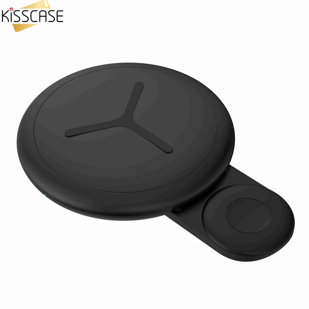 

KISSCASE 12.5W Fast Charger Dual QI Wireless Charging For Apple Watch charger For Samsung charger Wireless Charger For iPhone 8