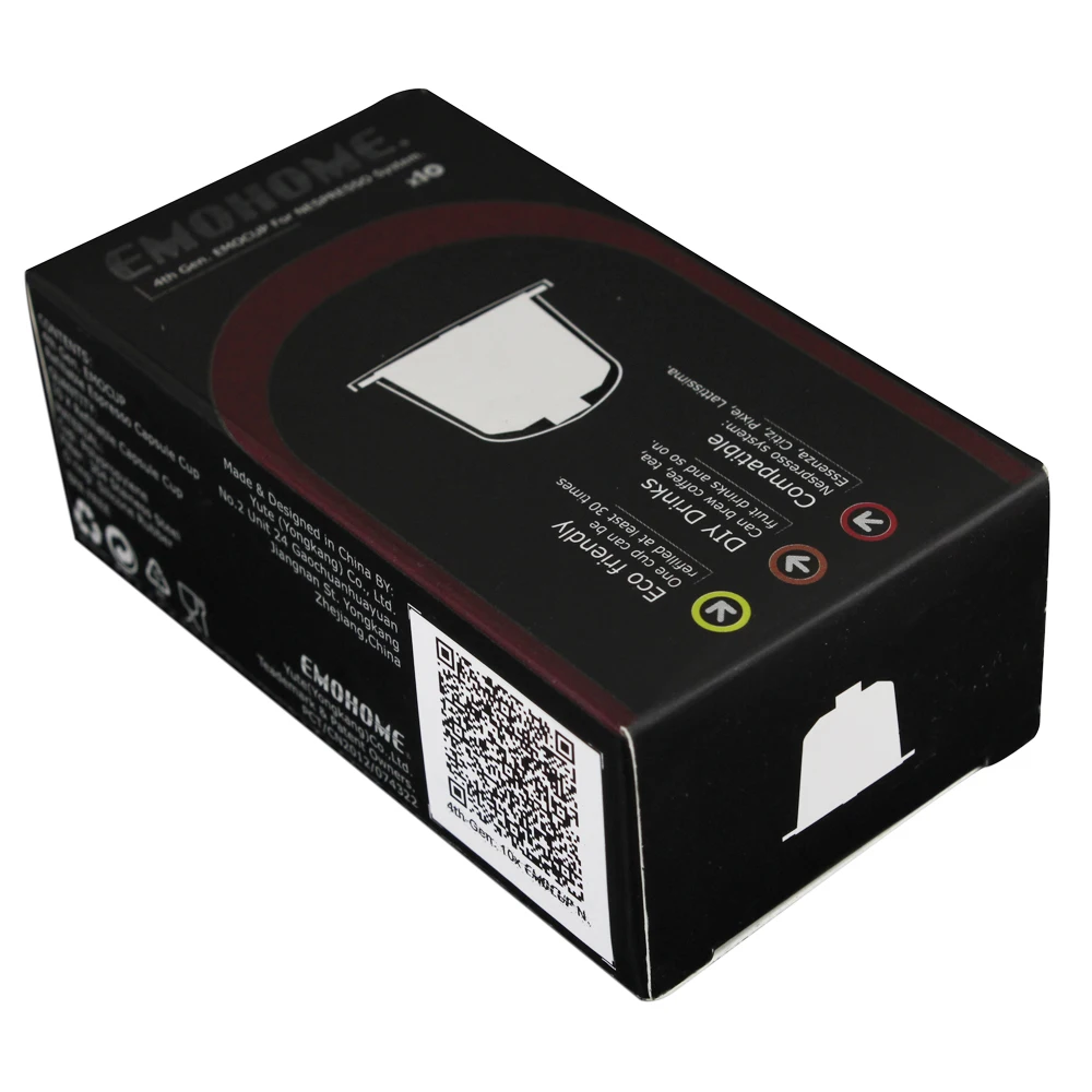 EM 04T многоразовые капсулы для кофе эспрессо совместимые с системой Nespresso +