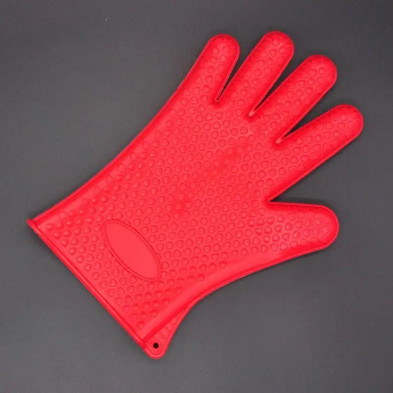 2 шт./лот, многофункциональные толстые антипригарные силиконовые перчатки для барбекю, термостойкие прихватки, противоскользящие прихватки, принадлежности для выпечки - Цвет: Красный