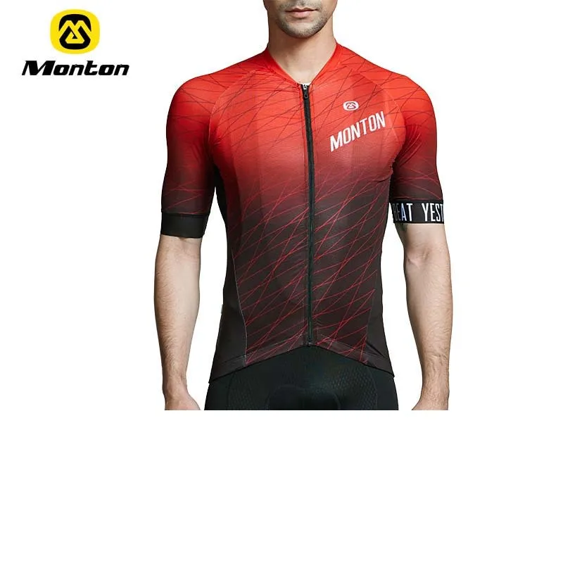 New Monton Men Short Sleeve Cycling Jersey Bike MTB Bicycle Clothes For