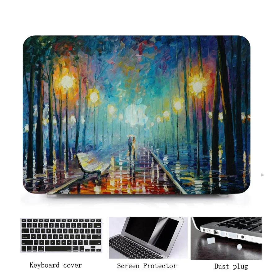 

Oil painting series Painting Case For 2018 Macbook Air 11 13 Pro 13 15 Retina 12 Touch Bar 13 15 inch Colors Laptop Cover Shell