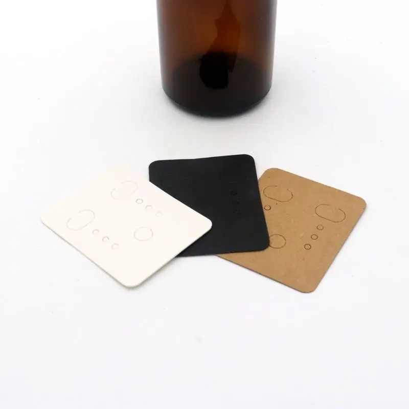 

3.8X4.8CM 100PCS Rectangle Blank Jewelry Price Tags Kraft Paper Label Tags For Earrings Jewelry Gift Handmade DIY Accessories